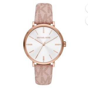 Michael Kors Addyson Three-Hand Pink PVC Women's Watch